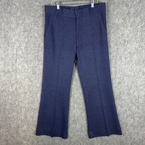Vintage Silton California Pants Mens 35 (33x29) Blue Flared High Rise 70s RARE